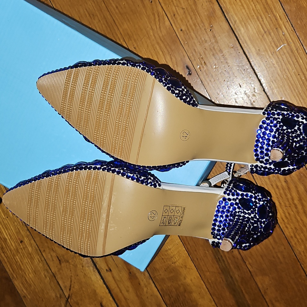 Blue Embellished Heels - Picture 6 of 10